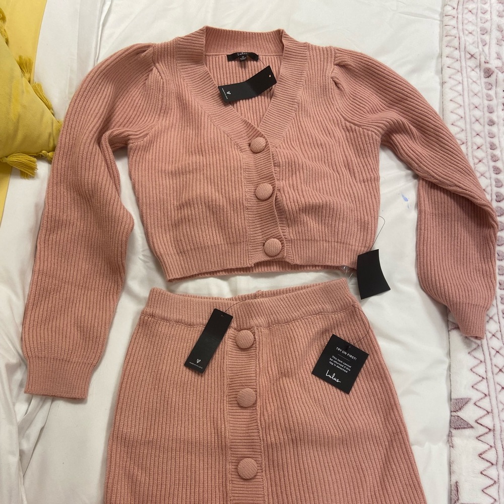 Lulus Two Piece Pink Sweater Dress